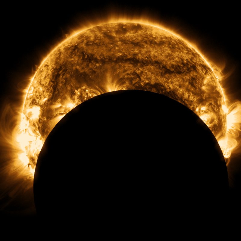 The Moon crossing the Sun as seen by SDO, 25 July 2025